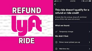 How To Refund Lyft Ride  Lyft refund method SUPER QUICK TUTORIAL [upl. by Rabbi]