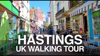 4K Hastings UK Town walking tour  Trendy George Street to Jerwood Gallery [upl. by Peregrine]