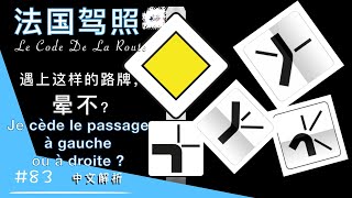 2021 法国驾照考题 第14套中文讲解 2130 遇到这样的路牌，谁让谁呀，晕着呢！ [upl. by Duile]