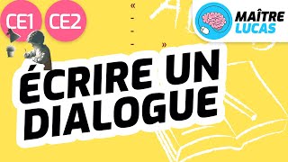 Écrire un dialogue CE1  CE2  Cycle 2  Français  Production décrits [upl. by Dnama]