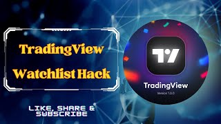 TradingView Watchlist Hack  Use premium features on free version  Video  19 [upl. by Aire]