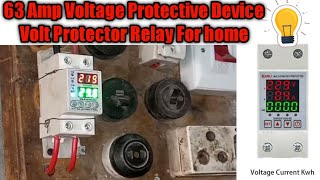 63 Amp Voltage Protective Device Voltage Protector Relay For home [upl. by Jermayne]