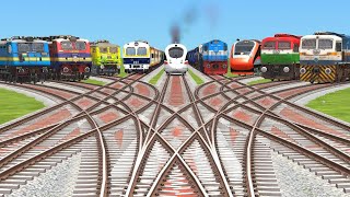 IX RAILGADI CROSSING BY BUMPY 🎫 RAILROAD TRICKS CORVED BRANCHED RAILROAD TRICKS NTGtrain world4 [upl. by Varhol]