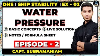 Water Pressure  Part 2  Exercise 2  Ship Stability  Capt H Subramanyam [upl. by Rima]