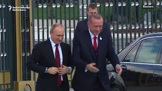 Erdogan Welcomes Putin On Ankara Visit [upl. by Patrice]