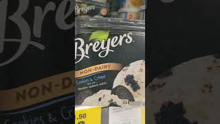 Breyers NonDairy Cookies amp Cream Made with chocolate sandwich cookies  No Frills [upl. by Idner]