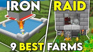 9 MUST HAVE Farms Minecraft Bedrock 120 [upl. by Muiram]