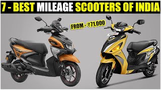 Top 7 Best Mileage Scooters In India 2023  Highest Mileage Scooters Of India 2023 [upl. by Vina]