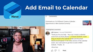 The BEST way to add emails to your calendar in New Outlook [upl. by Latreese]