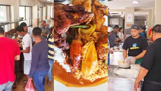 FAMOUS Nasi Melayu CARGAS CAFE Ayam Goreng Sempoi Near Airport Penang Street Food Malaysia Crowded [upl. by Aihsemaj975]