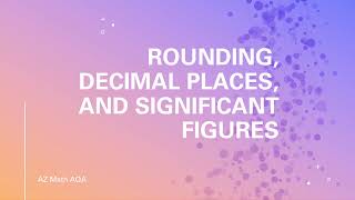 Rounding and Significant figures  IGCSE Math 2021 [upl. by Leira]