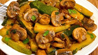 Unglaublich wie lecker Diese Zucchini mit Pilzen sind besser als Fleisch Einfach und schnell [upl. by Jillane]