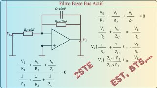 Filtre Passe Bas Actif  Étude Complète [upl. by Yeniffit230]