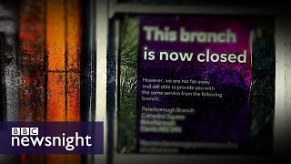 The impact of bank branch closures on local communities  BBC Newsnight [upl. by Wemolohtrab]