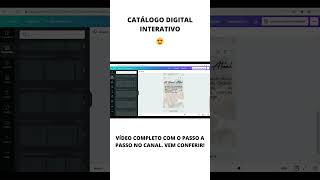 COMO FAZER CATÁLOGO DIGITAL INTERATIVO NO CANVA shorts [upl. by Carolyn]