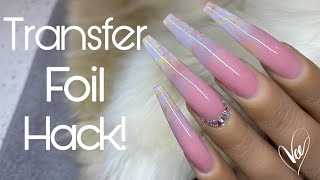 How To Ombre Transfer Foils  Beginner Nail Tech  Acrylic Tutorial [upl. by Doubler]