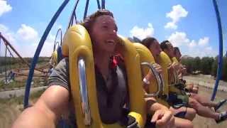 roller coaster Montanha russa super man Parque warner brothers Madrid 2013 [upl. by Ydna376]