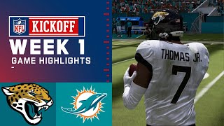 Jaguars vs Dolphins Week 1 Simulation Highlights  Madden 25 Rosters [upl. by Keisling]