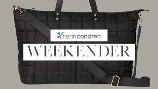 Erin Condren Weekender Review amp What Fits  Quilted vs Canvas Comparison [upl. by Illek]