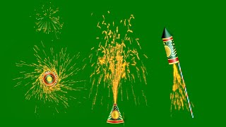 firecrackers aniamtion green screen videodiwali elements green screen videohappy diwali [upl. by Adlanor425]