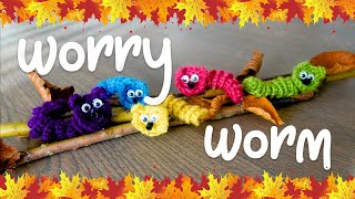 How to crochet a Worry Worm 🐛 Easy Toy Pattern [upl. by Stets]