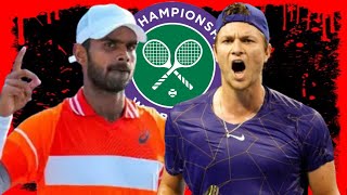 Sumit Nagal vs Miomir Kecmanovic  Wimbledon 2024 [upl. by Anhcar625]