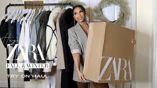 HUGE New In ZARA  FALL amp WINTER HAUL 2023  GIVEAWAY Coats Knits Skirts  zara zarahaul [upl. by Joyann243]