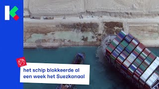 feest in Egypte schip na week graven eindelijk los [upl. by Areehs]