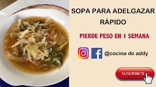 Sopa de repollo para bajar de peso [upl. by Nolaf]