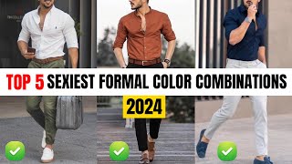 Top 5 Sexiest Color Combinations For Formal Mens Clothes  BEST Formal Dress Colors Combos For Men [upl. by Desi]