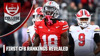 Ohio State ranked NUMBER 1 😳 TOP 6 CFB RANKINGS REVEALED  ESPN College Football [upl. by Irrep]