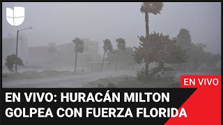 Huracán Milton EN VIVO el ciclón golpea con furia y avanza hacia el interior tras tocar tierra [upl. by Haneekas]