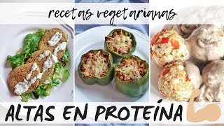 Recetas vegetarianas altas en proteína 💪🏾 Highprotein vegetarian meals [upl. by Stevy344]