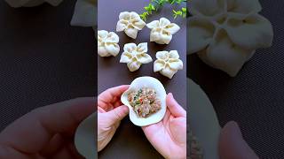 Wow beautiful Momo folding🥰🥰dumplingrecipe steamedmomos youtubeshorts ytshorts shorts [upl. by Ardnua]