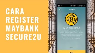 Cara Register Maybank Secure2u [upl. by Einnaej]