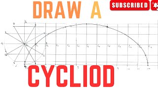 How to draw a CYCLOID engineering drawing [upl. by Mcmullan]