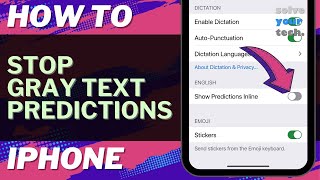 iOS 17 How to Stop Showing Gray Text Predictions on iPhone [upl. by Galatia926]