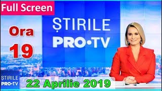 Stirile ProTv 22 Aprilie 2019 Ora 19  ProTv News 22 April 2019 Time 19 YouTube Online [upl. by Atteinotna]