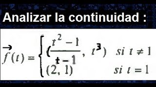 Continuidad de funciones vectoriales de variable real condiciones de continuidad [upl. by Annaiek]