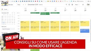 Come usare lagenda in modo efficace [upl. by Neellek]