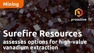 Surefire Resources assesses options for highvalue vanadium extraction [upl. by Regdor20]