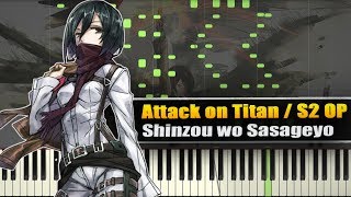 Shinzou wo Sasageyo Attack on Titan  Synthesia  S2 OP1 Ver2 [upl. by Pip]