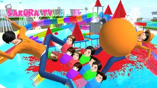 Taiga Hamil 😱 Melahirkan Bayi Warna Warni di Waterboom 😂  Sakura school simulator [upl. by Nidak]