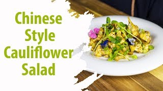 Chinese Style Cauliflower Salad  Vegan Crunchy Lunch Option [upl. by Zipporah609]