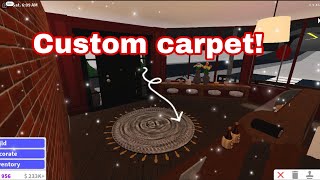 Bloxburg custom carpet [upl. by Nnyltiak155]