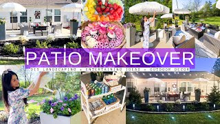 DIY PATIO MAKEOVER  Outdoor Decorating Entertaining Ideas  DIY Landscaping Ideas [upl. by Nybor970]