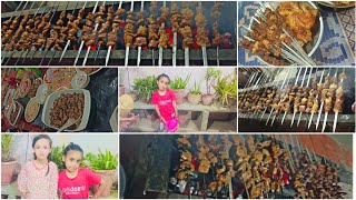 BBQ PARTY WITH FAMILY  SEEKH KABAB  SPICY TIKKA  BBQ SCENE 2023  HOORAIN KHAN [upl. by Naval]