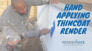 How to Apply thincoat render by hand [upl. by Raphaela495]