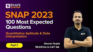 SNAP 2023 100 Most Expected SNAP Questions  Quantitative Aptitude amp Data Interpretation  Part 1 [upl. by Enelra]