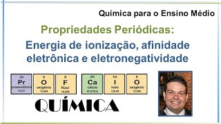 Propriedades Periódicas energia de ionização afinidade eletrônica e eletronegatividade [upl. by Ika]